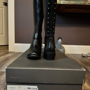 COPY - Black Leather Vince Camuto over the knee boots